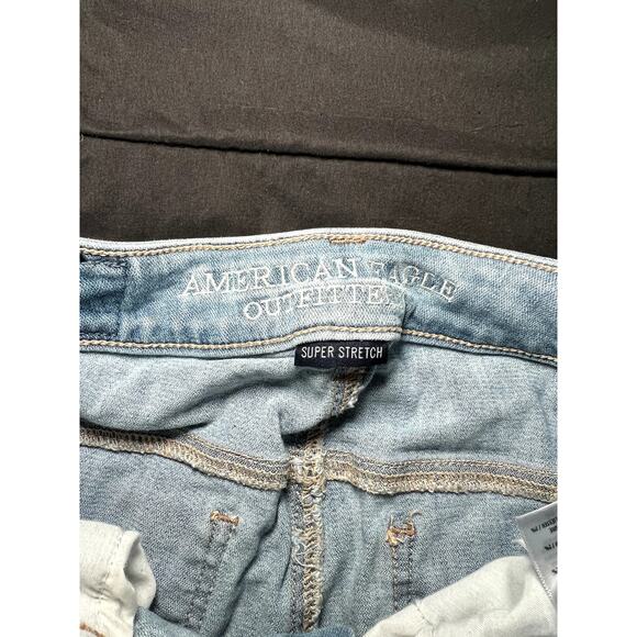 American Eagle high rise jegging distressed jeans womens 2 urban grunge punk - Picture 3 of 8